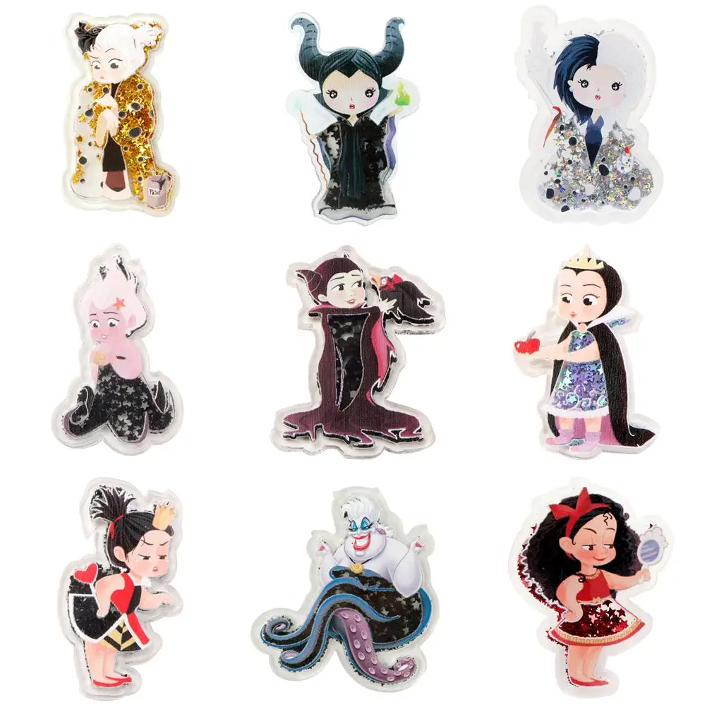 Disney Villains Ursula Quicksand Shakers Acrylic Planar Resin Ornament DIY Hairpin Jewelry Crafts Decoration Patch Applique