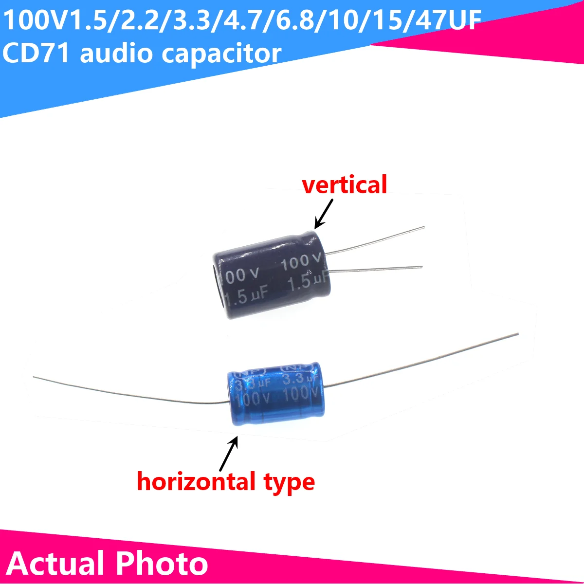 capacitor eletrolitico para alto falante divisor de frequencia acessorios crossover 15 uf220uf 100v 10 pcs 01