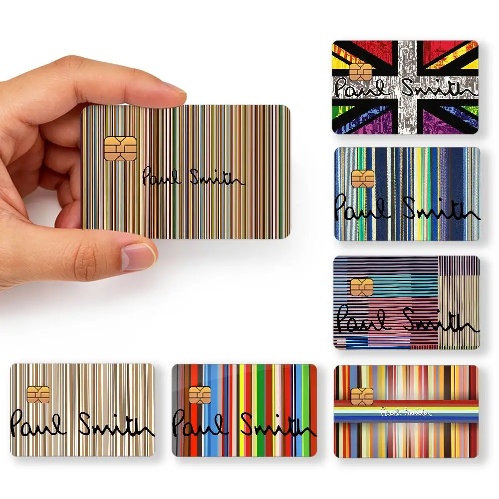 Vintage Fashion Rainbow Color Art P-Paul S-Smith Decor Exquisite Card Sticker Debit Credit Bank Cards Skin Cover Gift Student