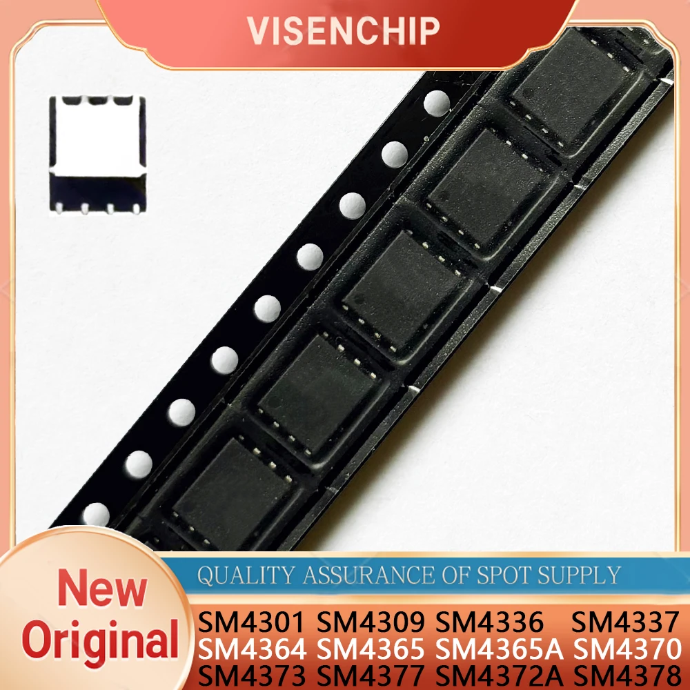 5 piezas nuevo Original SM4301 SM4309 SM4336 SM4337 SM4364 SM4365 SM4365A SM4370 SM4372A SM4373 SM4377 SM4378 QFN-8