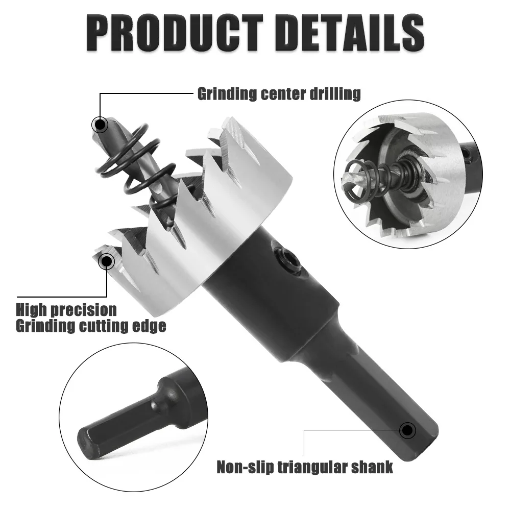 12-80mm HSS Core Drill Bit Holesaw Hole Saw Cutter Metal Drilling Hand Tools for Wood Stainless Steel Metal Alloy Drill Bits 1pc