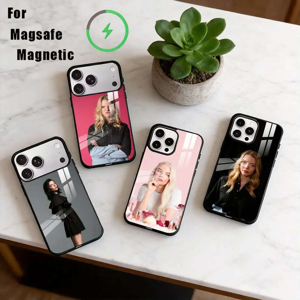 

Actor Anya T-Taylor Joy Phone Case For iPhone17,16,15,14,13,12,11 Plus,Pro Compatible with magnetic wireless charging