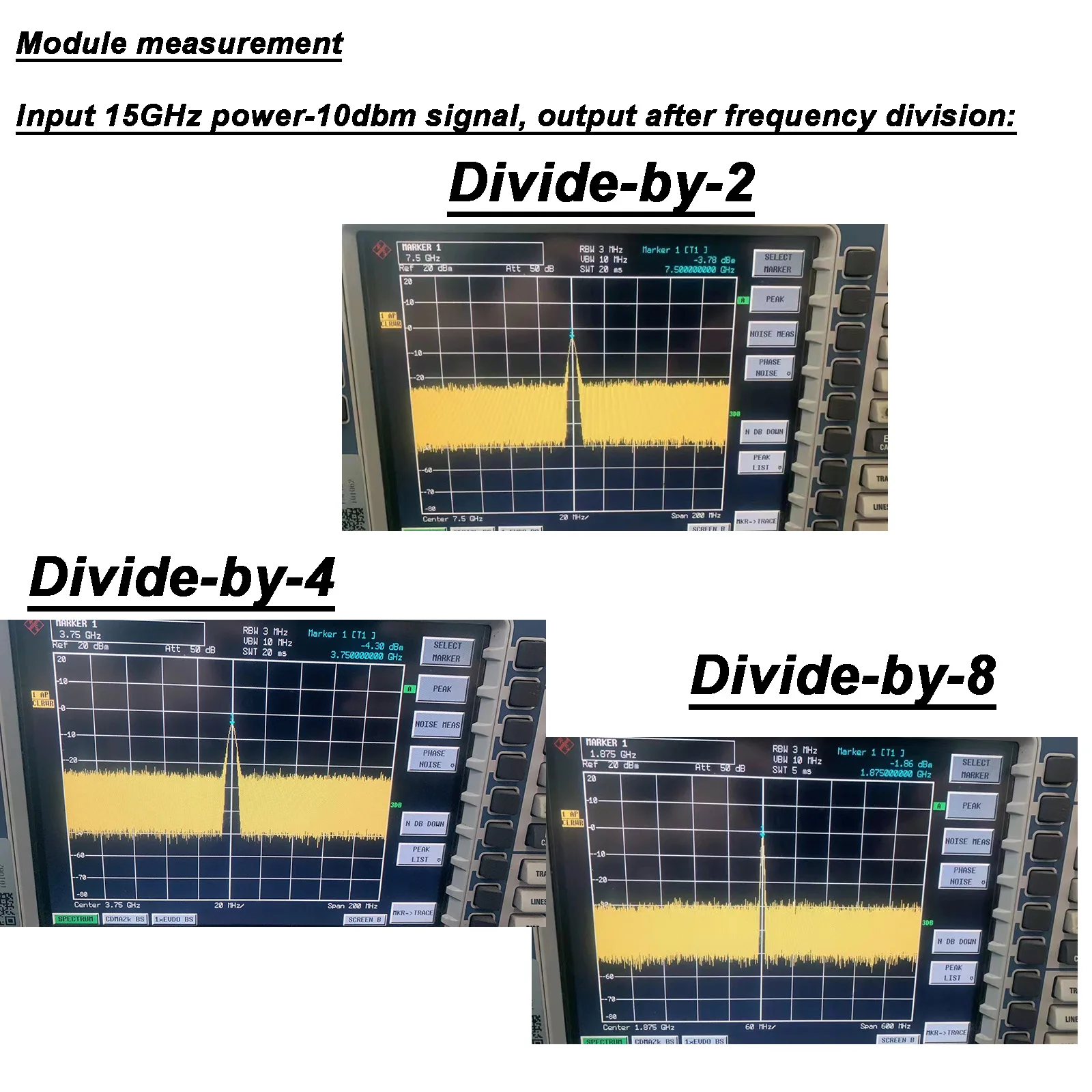 100Mhz-18GHz RF Prescaler Divider Frequency Divide-by-2/4/8 High Frequency Signal To Low Frequency Conversion F/ Radio Amplifier