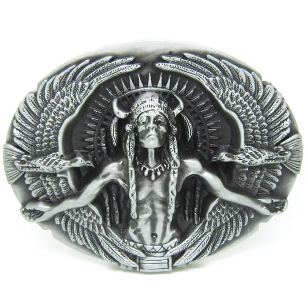 

Retro Men Native American Indian Chiefs with Shape Cool Belt Buckle