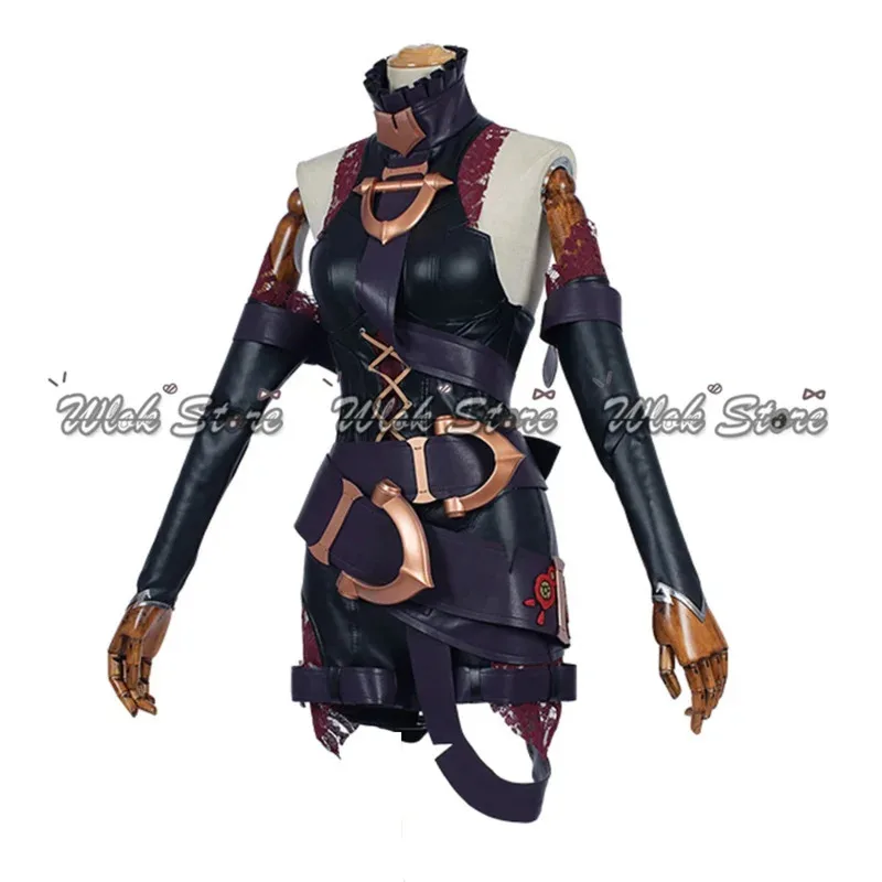 Game Briar Cosplay LOL Wig Outfit Battle Suit Women Halloween Party Carnival Roleplay Costume Briar White Pink Gradient Hair