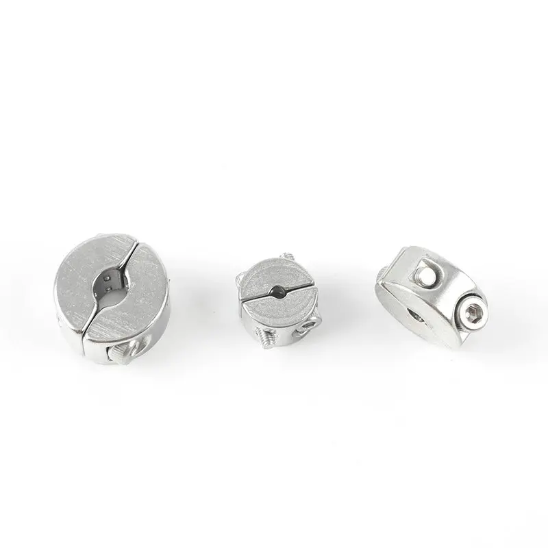 316 Stainless Steel Wire Rope Grip Stop Single Pivot Cable Suspension Round Clamp Clip with Hexagon Grub Screw Bolts