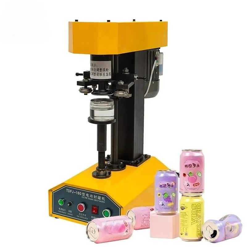 

Neu LYC-160 High Quality Electric Desktop Round Bottle Sealing Beverage Soda PE Aluminum Pet Beer Tin Can Sealing Machine