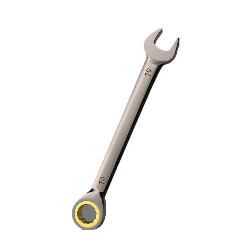 Dual-purpose ratchet wrench double-ended stay wrench plum blossom opening black nickel quick ratchet wrench 72 teeth