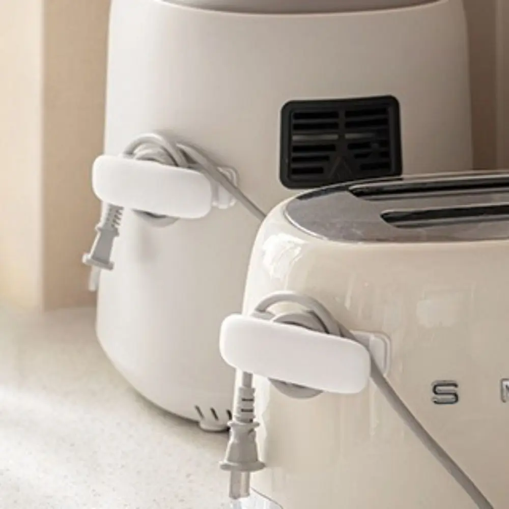 

2 PCS Practical Silicone Cord Wire Organizer Placement Rack Wrap Cord Hooks Self-Adhesive Clips Appliance Stand Household