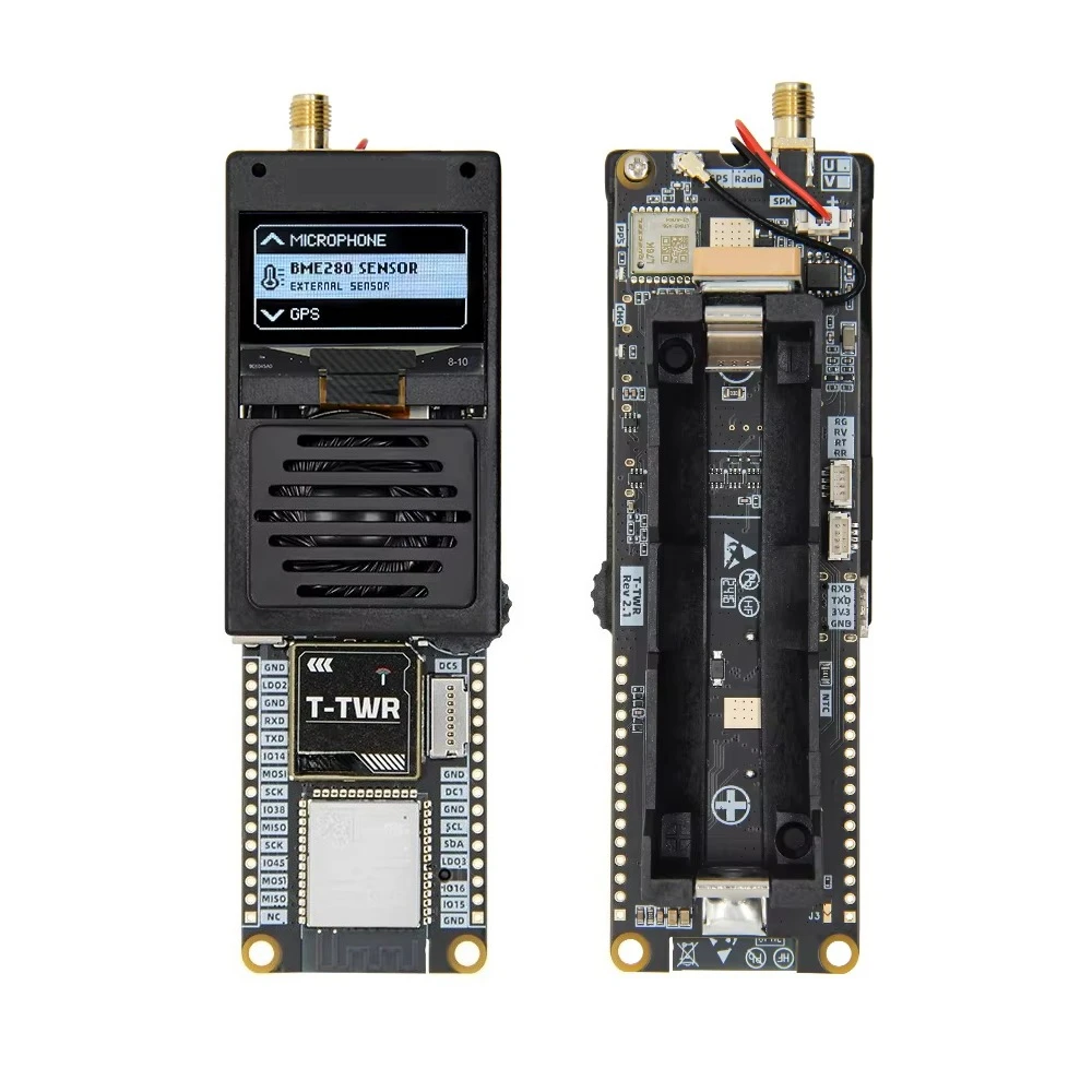 

LILYGO T-TWR REV2.1 ESP32-S3 Макетная плата рации 1,3 дюйма OLED PMU AXP2102 GPS GNSS Модуль RF-трансивер 1,3-дюймовый