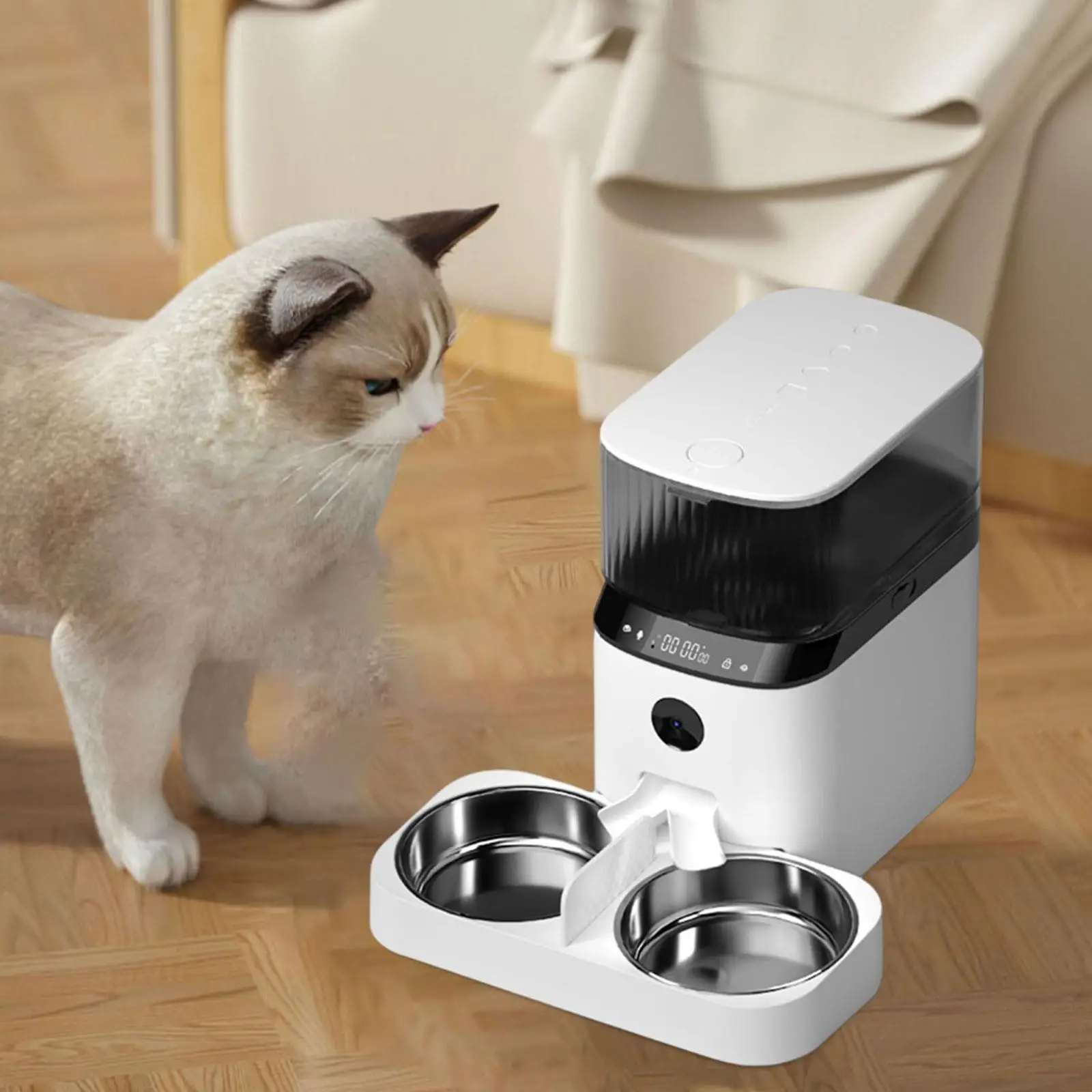

Automatic Cat Feeder Detachable 10S Meal Call for Small and Medium Pets Keep Fresh and Dry 5L Timed Pet Feeder for Pet Dry Food