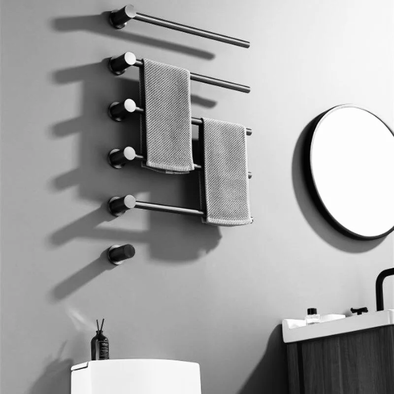 

Smart electric heating rack new bathroom concealed minimalist towel white black gun gray constant temperature