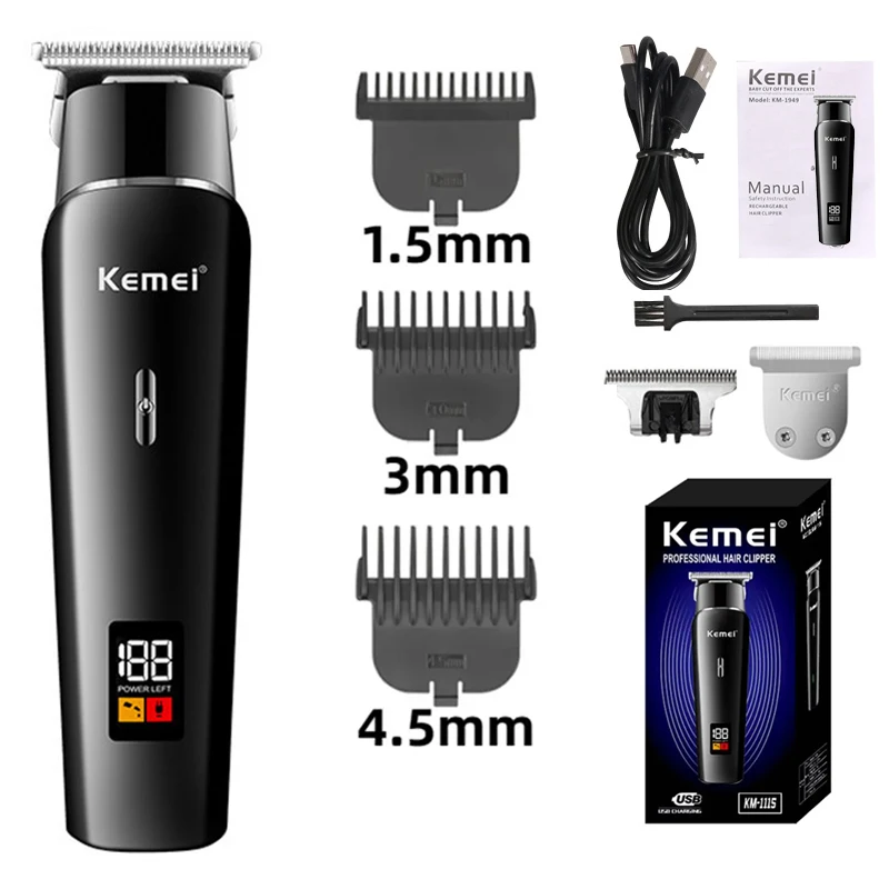 Professional Hair Trimmer Wireless Electric Hair Cutting Machine Hair Clipper Beard Shaver Men Barber For Men Haircut Style