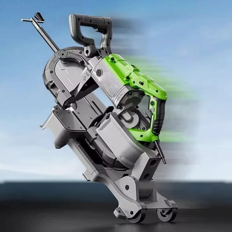 

220V Electric Small Household Band Saw Automatic Desktop Stainless Steel Sawing Machine Cutting Machine