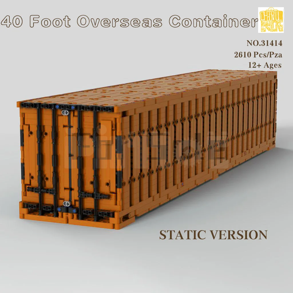 

Moc-31414 40 Foot Overseas Container Model With PDF Drawings Building Blocks Bricks Kids DIY Toys Birthday Christmas Gifts