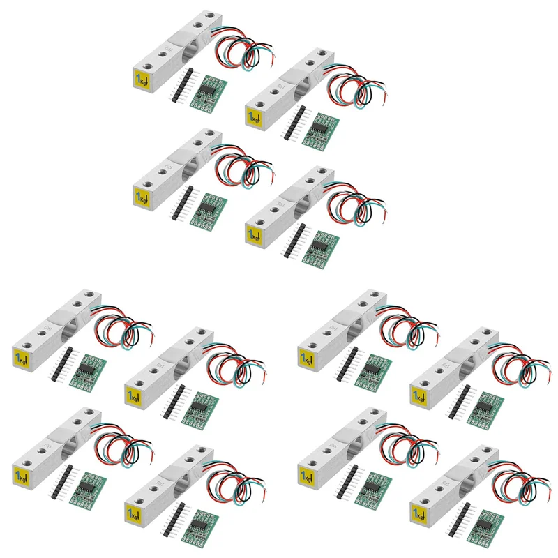 3X Digital Load Cell Weight Sensor-4 Sets 1KG Load Cell HX711 AD Weighit Amplifier Module Pressure Sensor Cell Amplifier-A78G