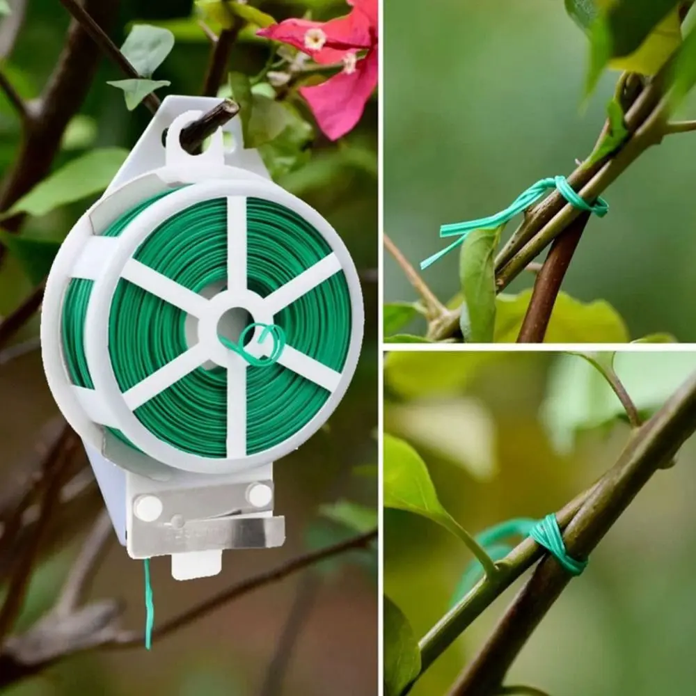 

20/50/100 м садовые кабельные стяжки, поворотные стяжки для растений, линии для восхождения растений, комплект для растений, железная проволока, опорный ремень для цветов, галстук