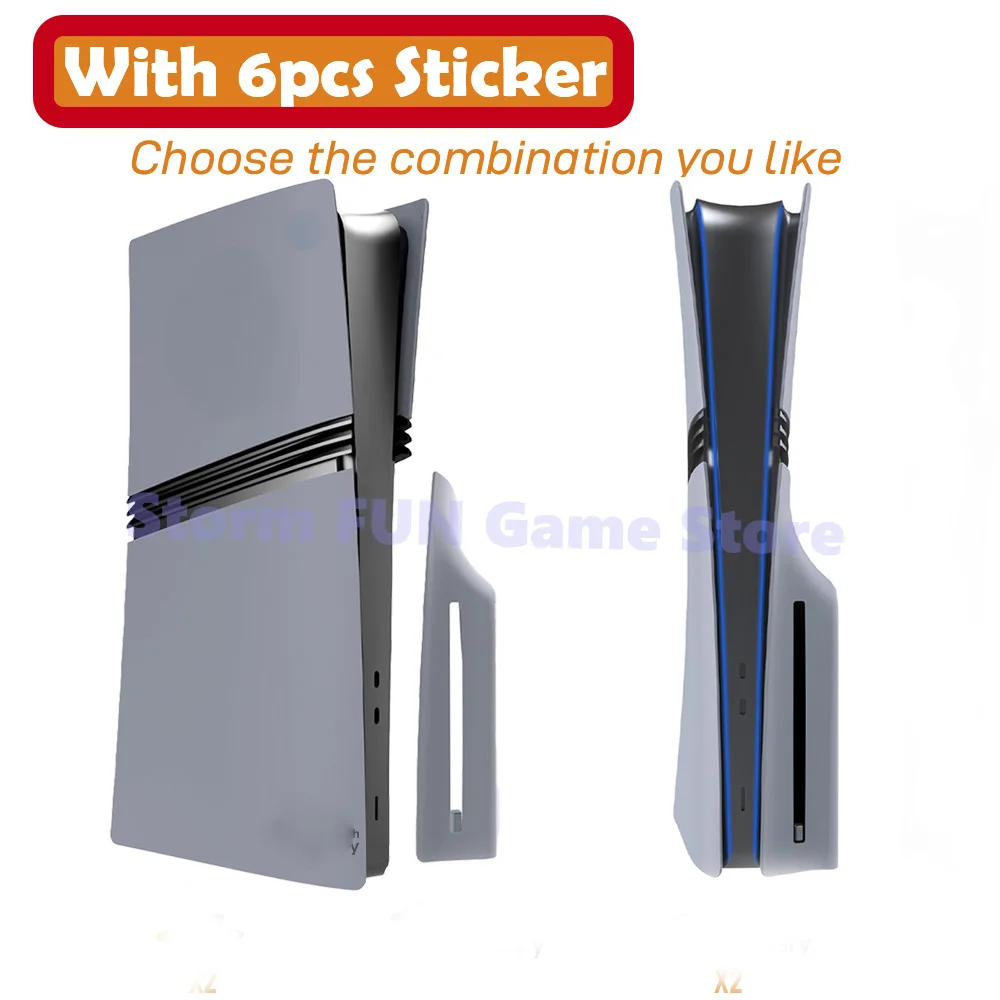 Limited 30th Anniversary for PS5 Pro Faceplate Vinyl Logo Sticker Playstation 5 Fat Console Cover Face Plate Shell Replacement