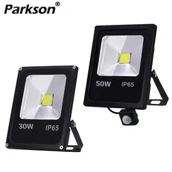 Motion Sensor Led Flood Light 220V 50W 30W 10W Outdoor LED Spotlight Floodlight Wall Lamp Reflector IP65 Waterproof Lighting