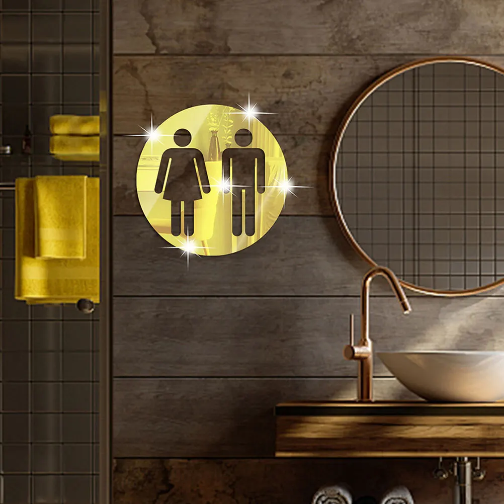 

2pcs Unisex Restroom Signs Men Women Clear Identification Bathroom Door Wall Decor For Office Bar Ktv Cafe Acrylic
