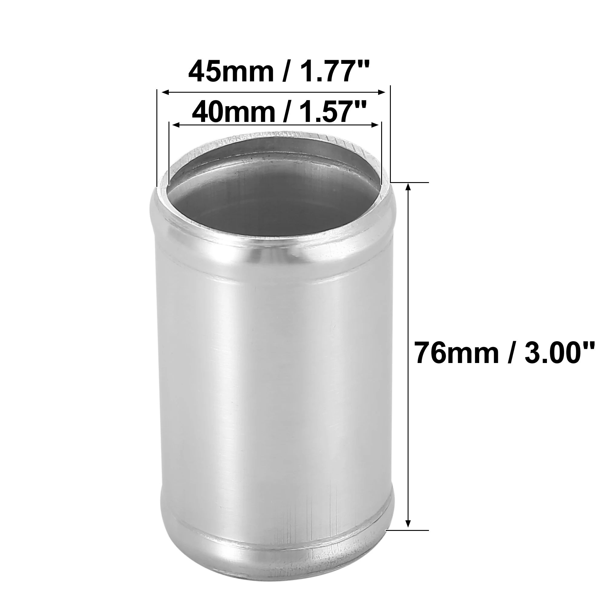 X Autohaux Universal-Schlauchverbindungsrohr-Set aus Aluminiumlegierung mit 2 Klemmen, Außendurchmesser 16–89 mm, Länge 3 Zoll, 76 mm, für Rennwagen-Ladeluftkühler