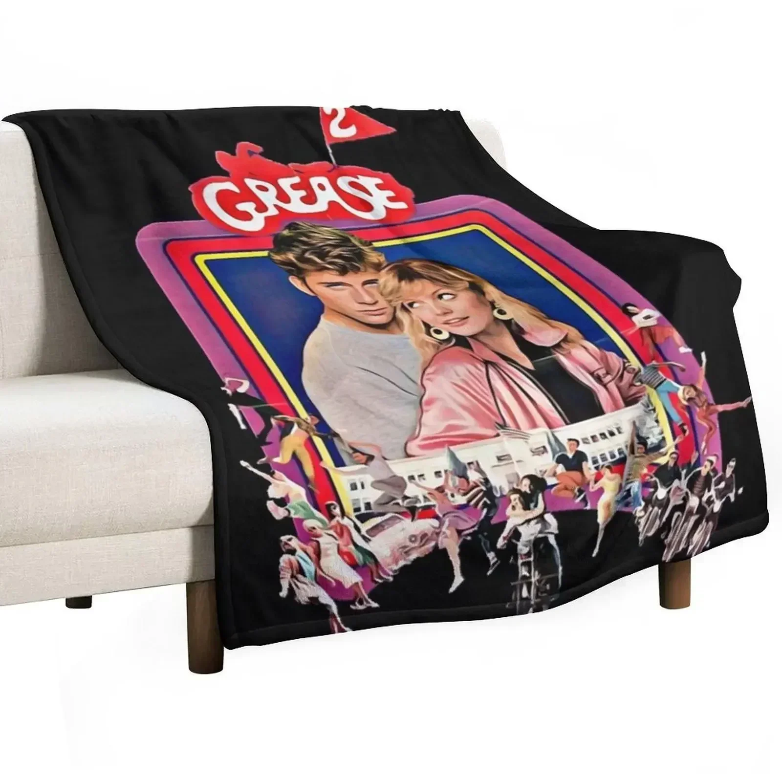 

Grease 2 Classic 80 s Film Essential T-Shirt Throw Blanket Warm Accent Blanket for Living Room Decoration