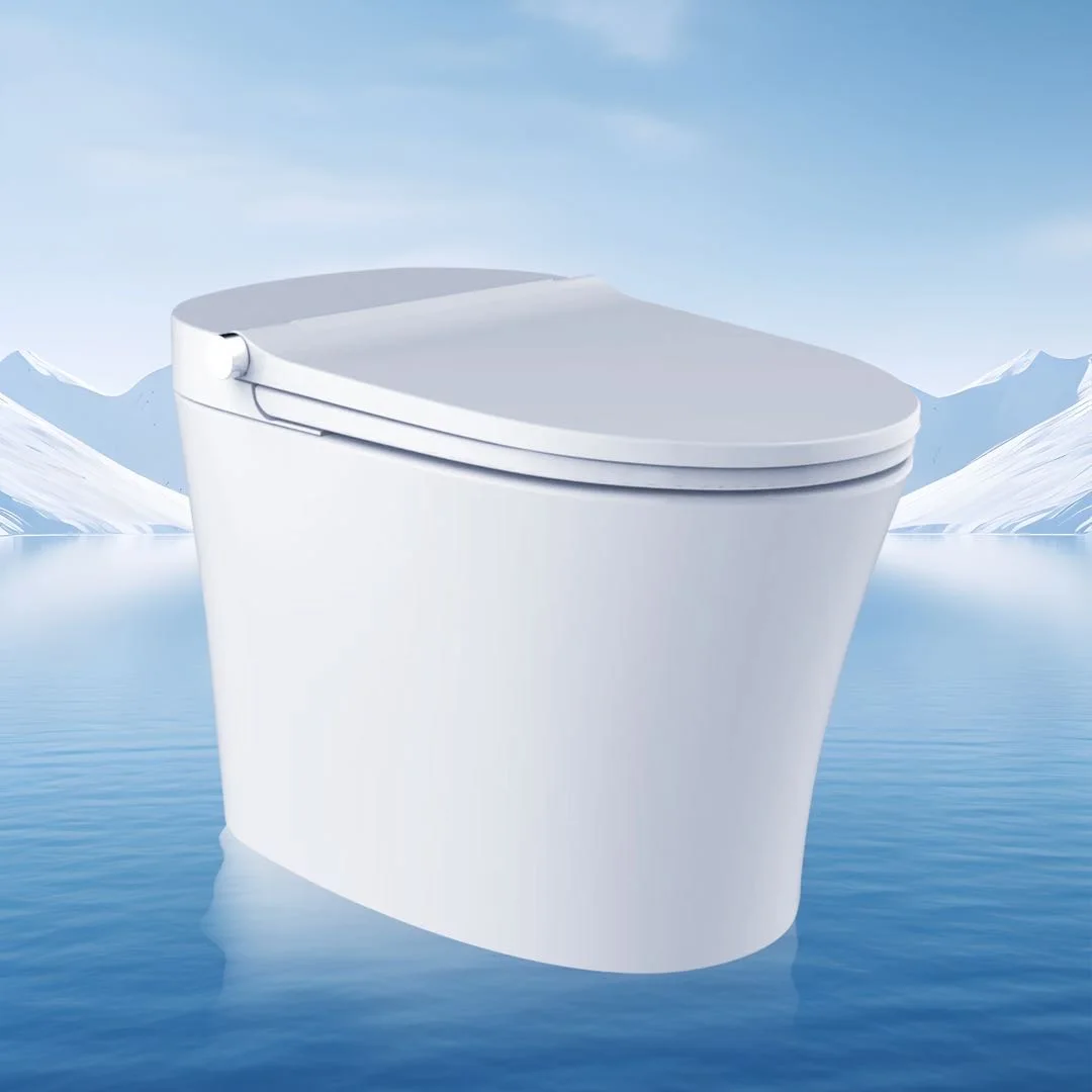 

White Ceramic Villa Lower Cistern light smart toilet