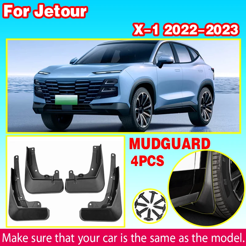 

High Quality Fender 4pcs For Jetour X-1 2022 2023 Soft Plastic Mudguard Fender Mud Flap Guards Splash Mudflaps Car Accessories