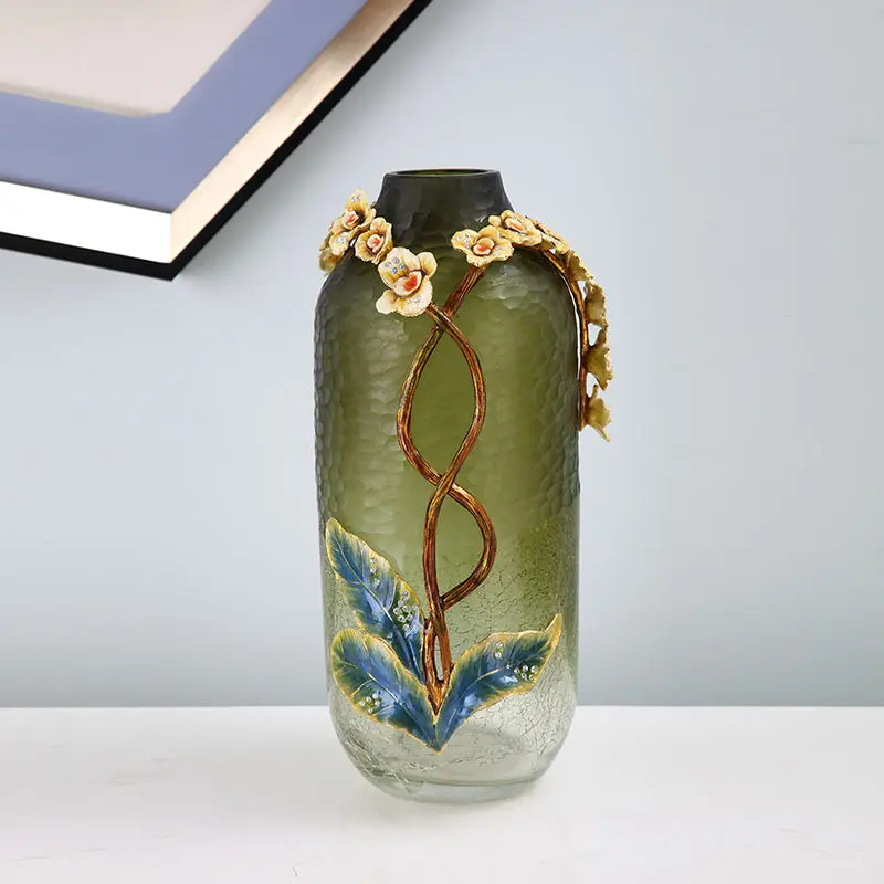 

Enamel vase living room bedroom ornament flower arrangement home decoration