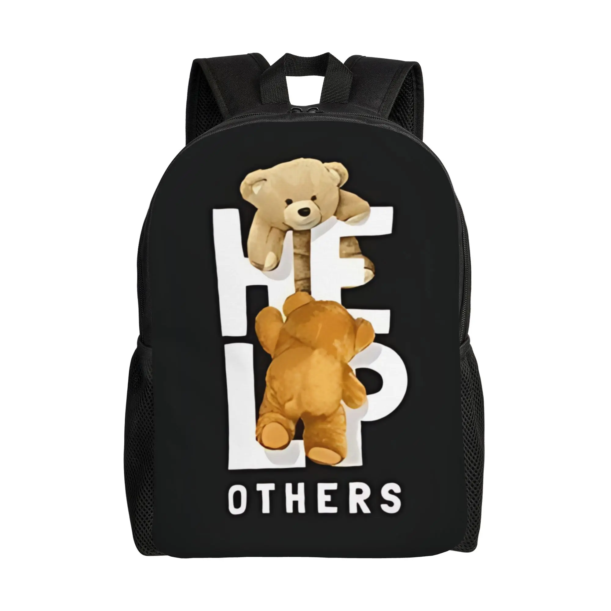 

fashion backpacks Cool Bear Graphic Daypack mochila New Office Work Zipper Closure Rucksack