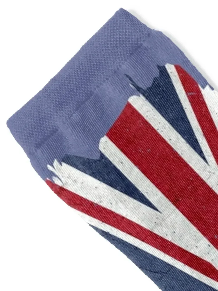 United States with United Kingdom Flag Mix US and UK Union Jack Socks floor kids Socks Men's Women's