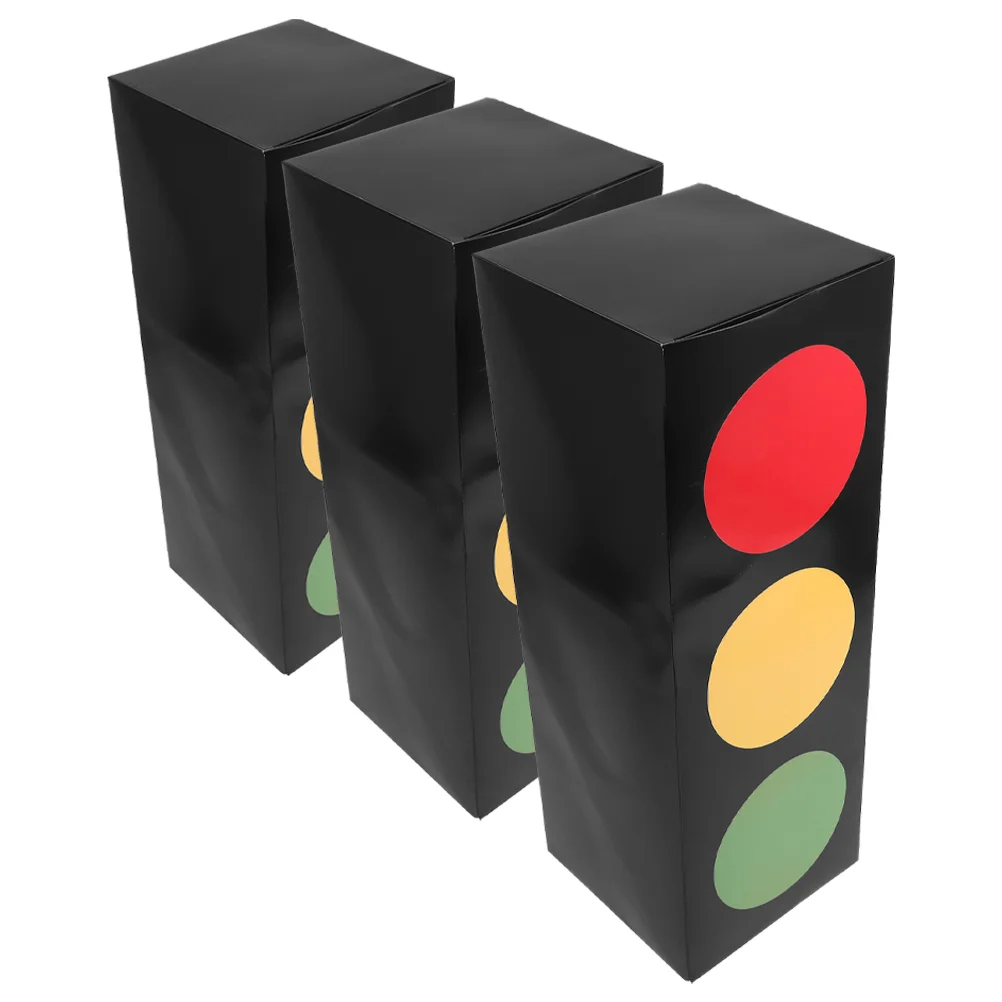 

3 Pcs Traffic Light Gift Box Car Pinata Changer Decor Kids Gifts Table Favor Boxes Cars Party Decorations The Sign