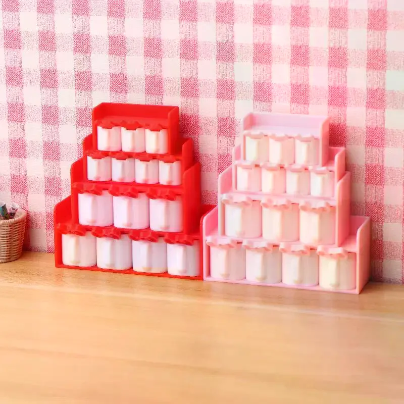 1/12 casa de bonecas mini tempero dos desenhos animados jar modelo cozinha funiture acessórios para casa boneca decoração crianças fingir jogar brinquedos presente