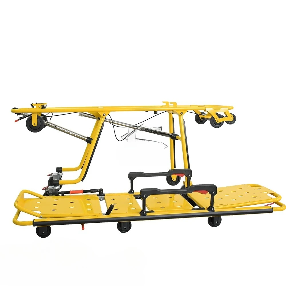 Aluminum Alloy Ambulance Stretcher With Detachable Upper-Lower Structure | Foldable Design For Compact Storage & Transport