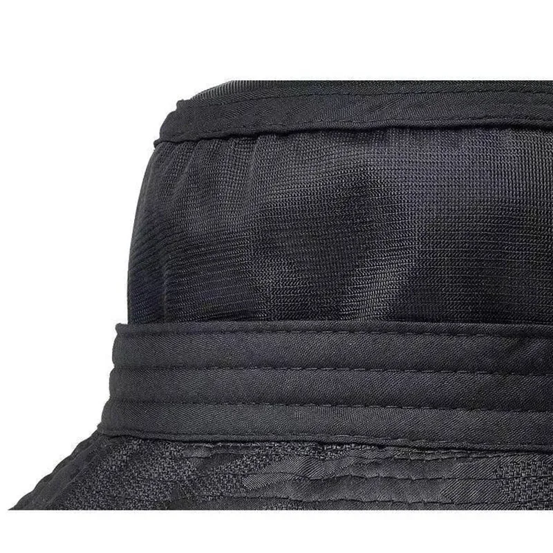 Men Black Bucket Hat Sun Double-sided Panama Camouflage Bob Cotton Male Fishing Hat Man Hiking Climbing Fisherman Hip Hop Cap