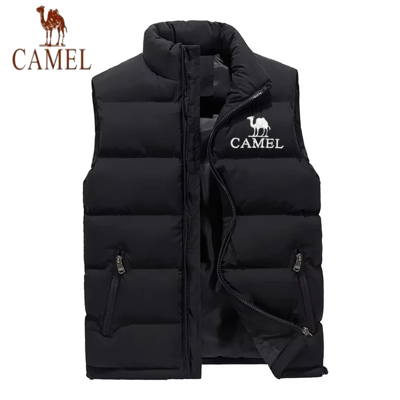 Cross border European casual men's vest, men's autumn and winter warm down cotton vest, vest, cold proof and anti cold