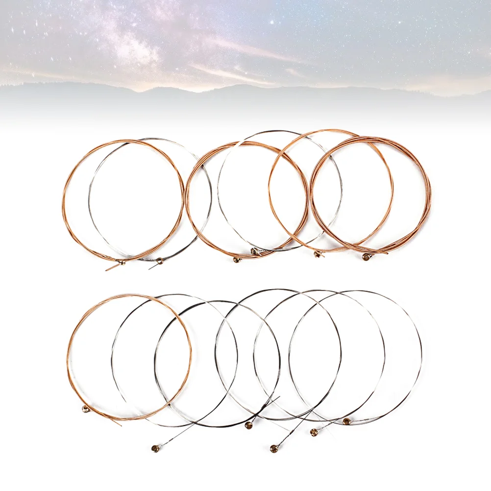 

12pcs Durable Guitar 12 Strings Series Stainless Steel Guitar Strings Electric Guitar Strings Set guitar parts