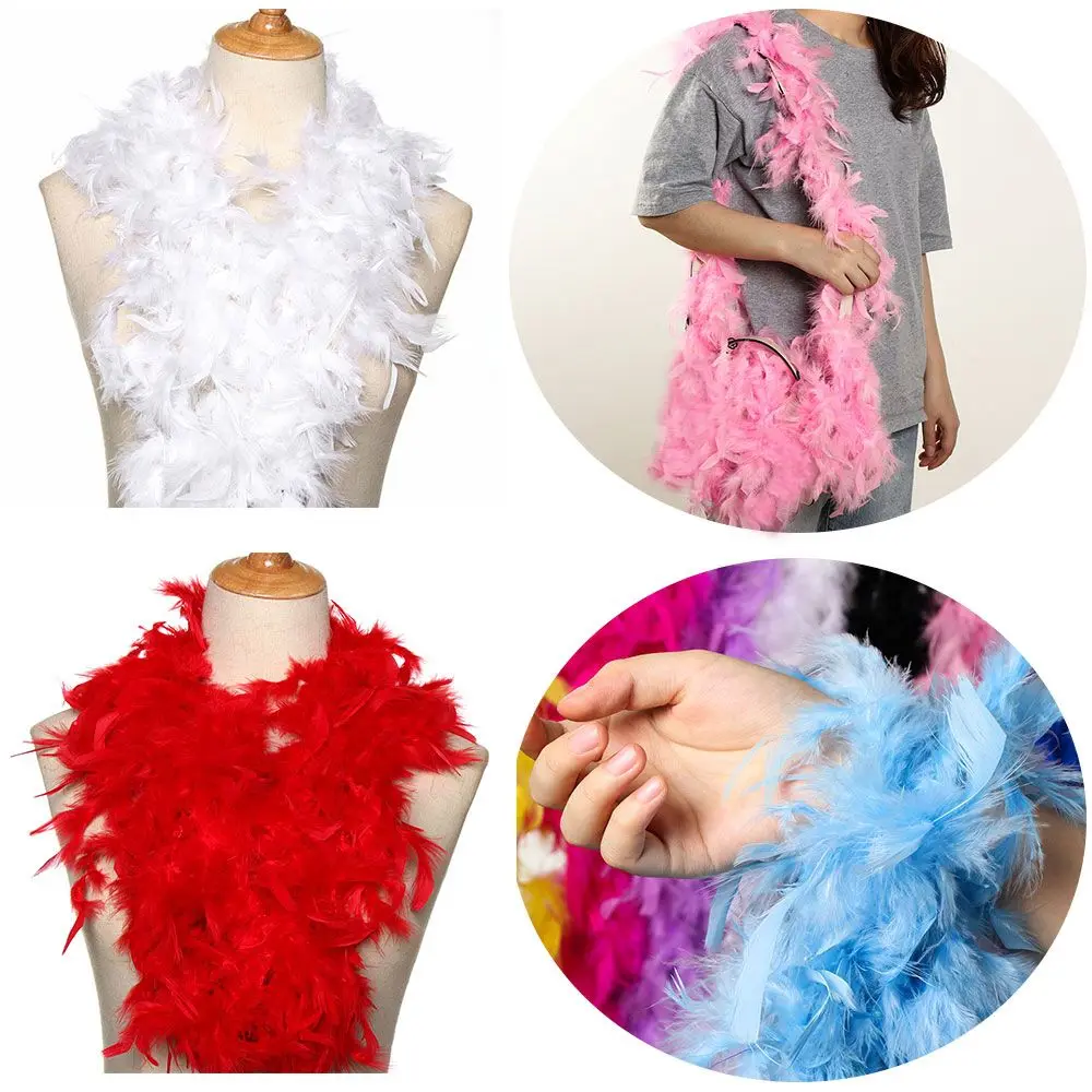 2M Feather Boa Strip Fluffy Craft Costume Fancy Dress Wedding Party Decoration Apparel Sewing & Fabric