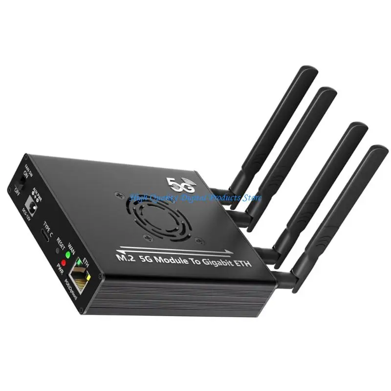 

U2JE Fast Speed 2.5Gbps Ethernet to M.2 5Ghz Adapter 4 Antennas Metal Enclosure