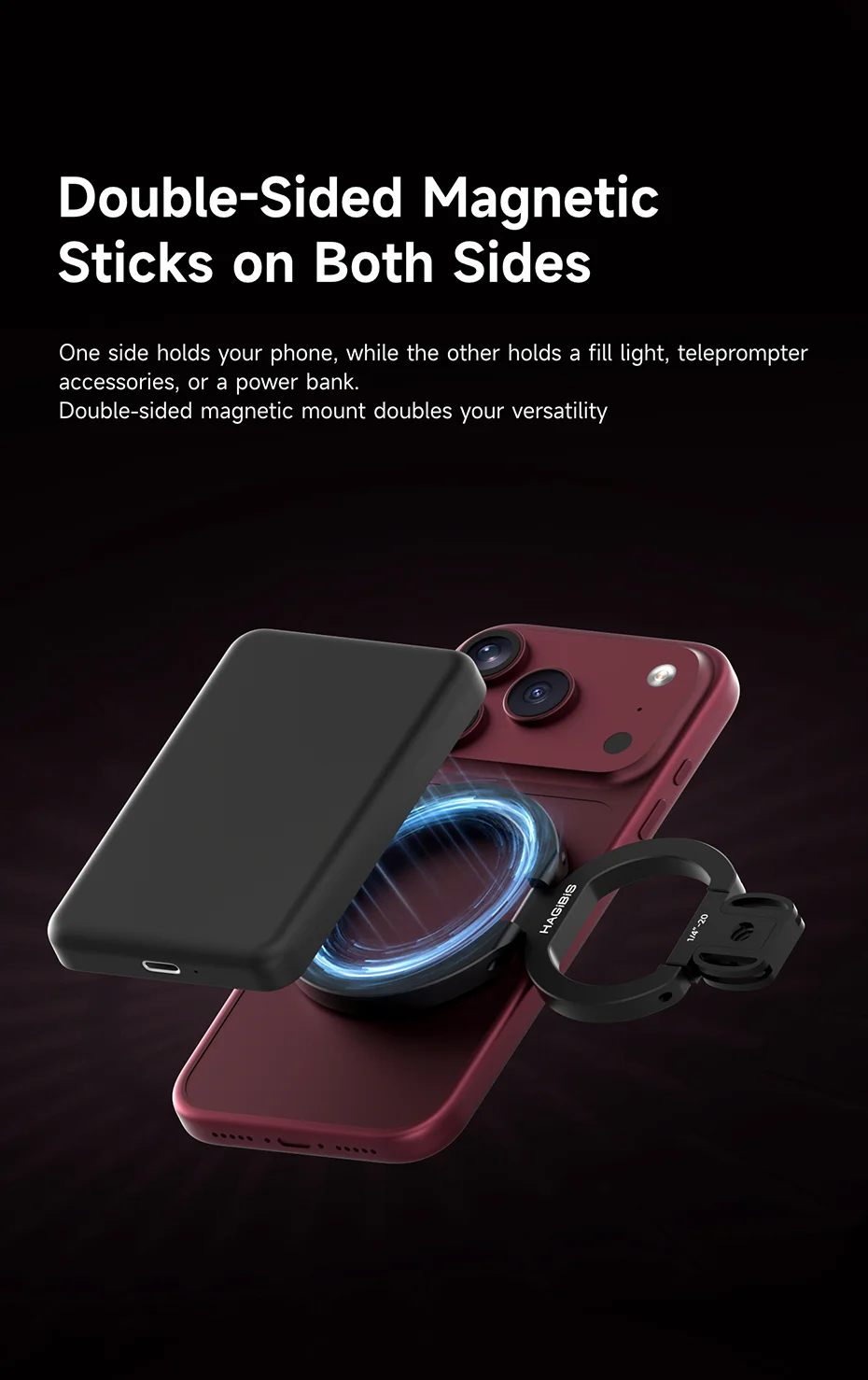 Hagibis Magnetic MagSafe Phone Tripod Mount