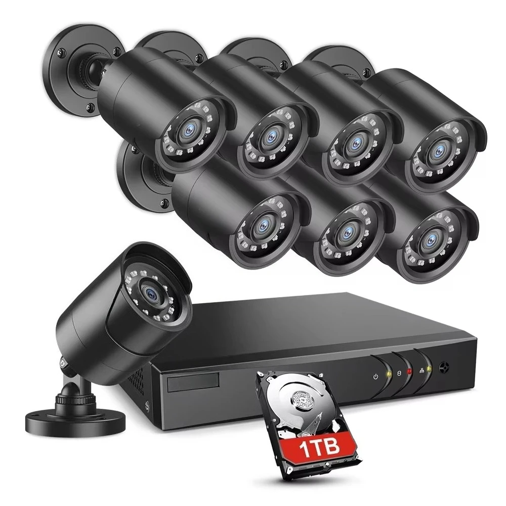 

ANNKE 5MP 8 DVR System 8pcs 1080P Security Kit IP66 Waterproof Home CCTV System with 2TB Hard Drive