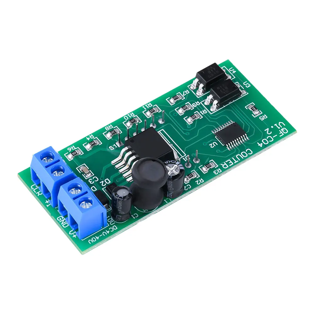 DC 4-40V 0-9999 Trigger Digital Counter Module Accumulator 4-Bit Red Blue 0.56In Digital Tube Display With Memory Function