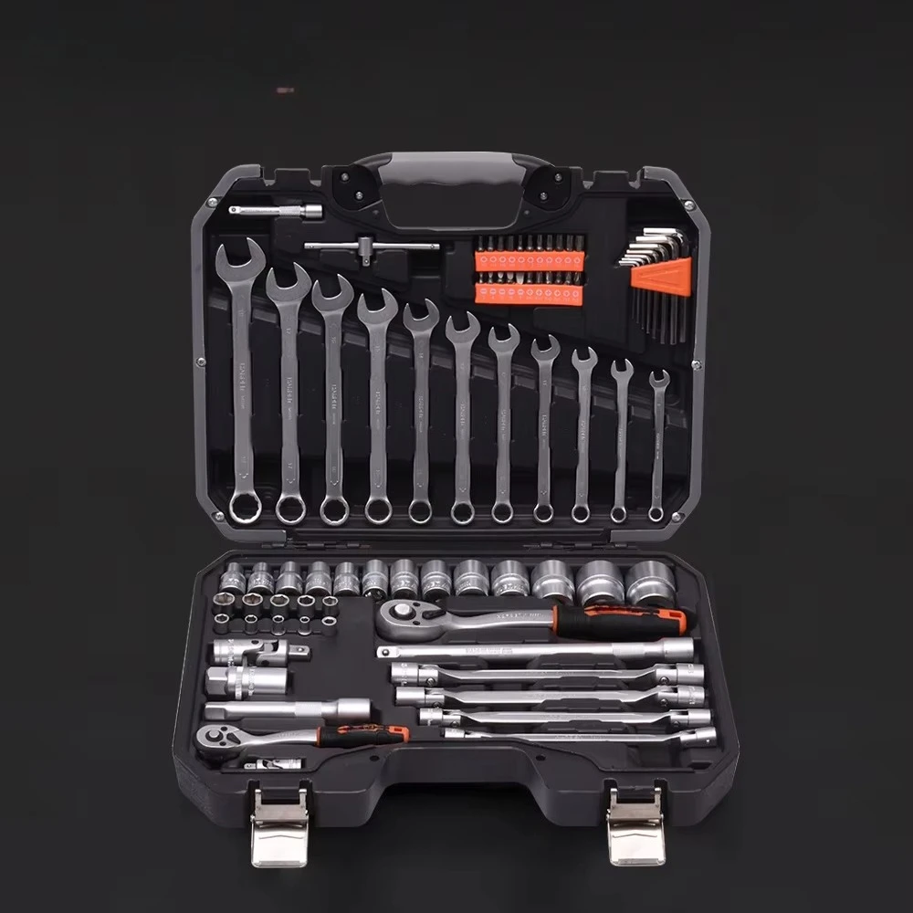 

Tools Professional DR. 1/2" & 1/4" 77PCS Chrome Vanadium Hand Socket Tool Set