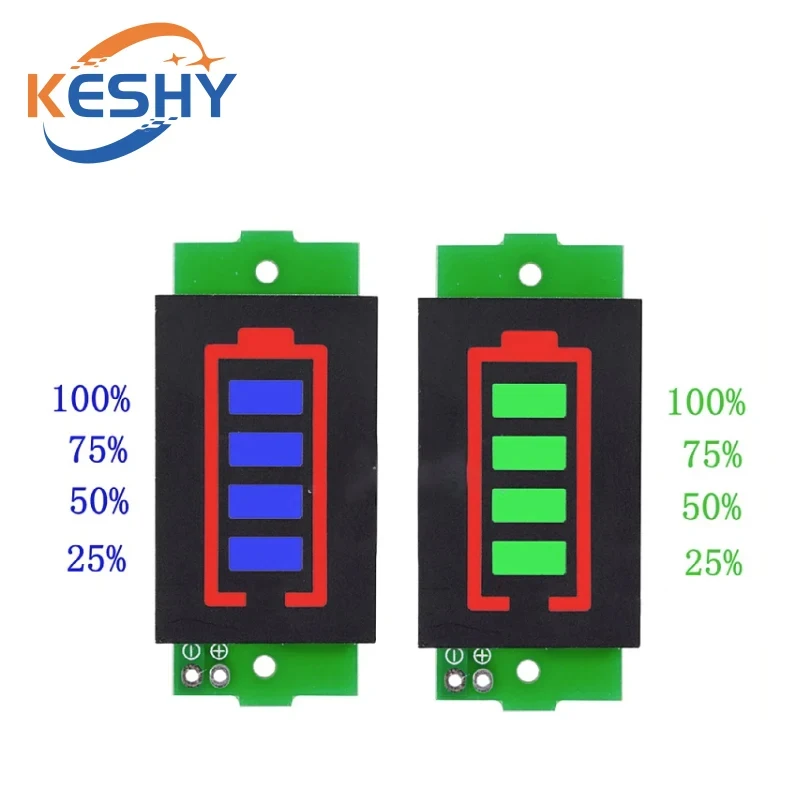 

1-8S 1S/2S/3S/4S Single 3.7V Lithium Battery Capacity Indicator Module 4.2V Display Electric Vehicle Battery Power Tester Li-ion