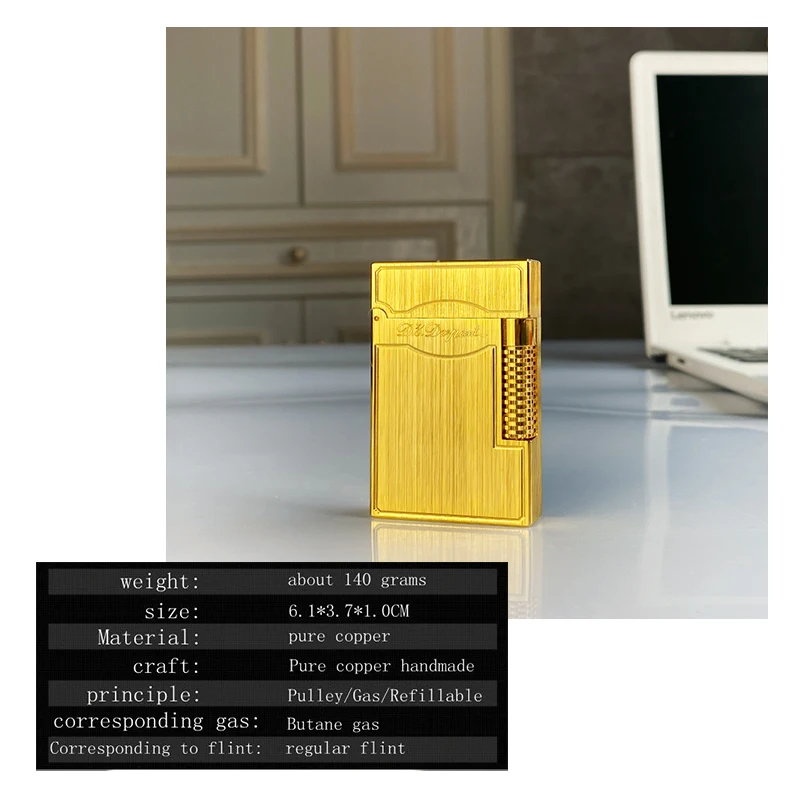 New commemorative edition single and double flame luxury lighter Ping Sound natural paint cigarette smoking butane lighter 16057