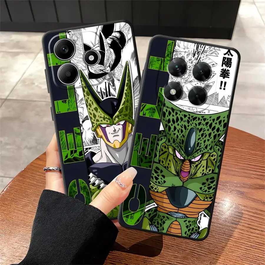 Dragon Ball Comics Hülle für Xiaomi Redmi Note 9S 9 10 11 12 Pro 11s 12s 10S 7 8 13 14 Pro Plus Schwarze weiche Handyhülle
