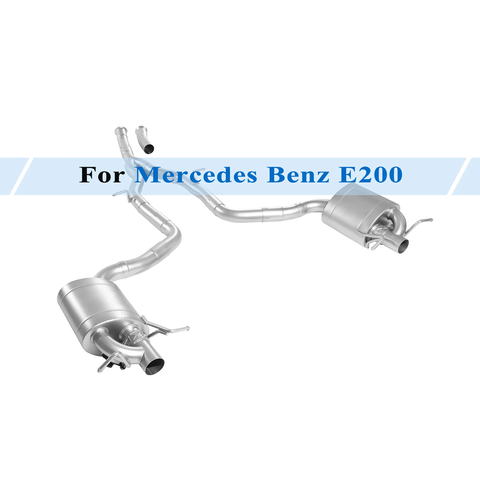 

Для 2007-2022 Mercedes Benz E200 E250 W211 W212 W213 выхлопная система Catback, глушитель с клапаном, электронный вырез выхлопной системы