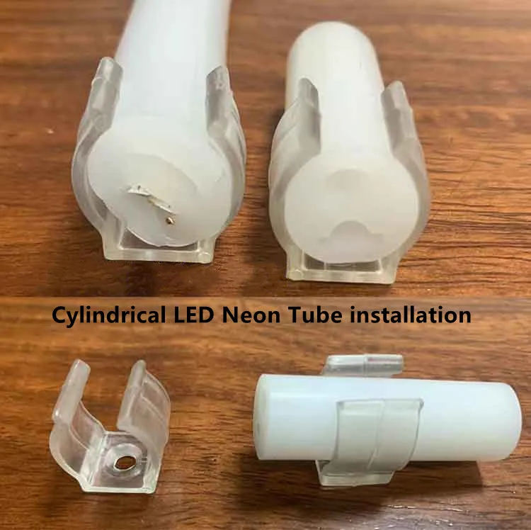 LED Neon Tube Clip fissa tappo terminale tubo flessibile LED Strip Light Gel di silice lampada morbida supporto tubo tappo terminale con foro/senza