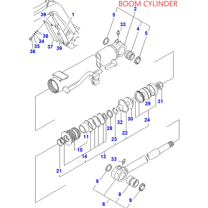 KOMATSU PC50FR-2 BOOM/ARM/BUCKET/BLADE/SWING CYLINDER KIT AND MAIN PUMP MAIN VALVE SWING MOTOR TRAVEL MOTOR SWIVEL JOINT KIT