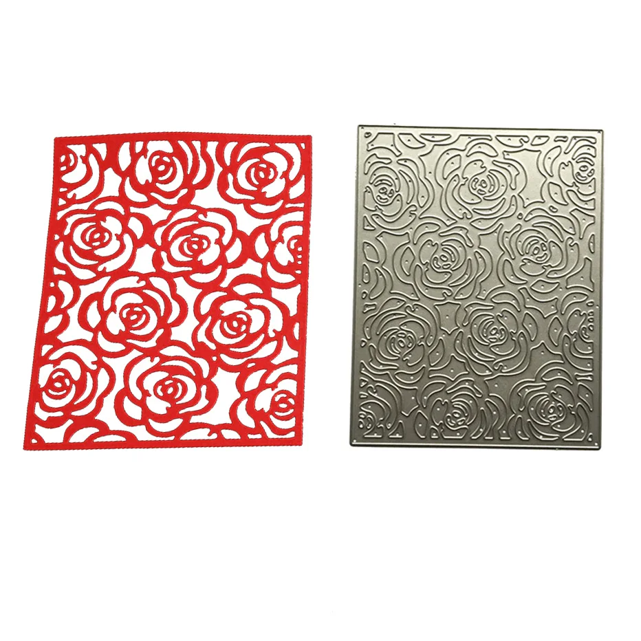 

Rectangular Skeleton Roses Background Scrapbooking Cut Dies Yiwu stock clearance DIY Paper gift Card Making metal craft Album